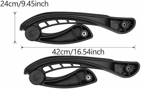 2 Pieces Office Chair Armrest Movable Linkage Armrest Handrail Furniture Accessories, 5 Holes in Kuwait