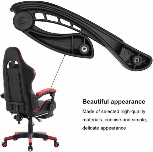 2 Pieces Office Chair Armrest Movable Linkage Armrest Handrail Furniture Accessories, 5 Holes in Kuwait