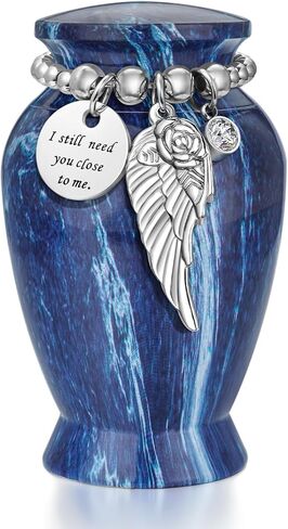 Small Urns for Human Ashes 2.85 Inch Mini Cremation Urns for Mom Dad Aluminum Keepsake Urns for Family Beautiful Mini Keepsake Sharing Urns-Lake Green in Saudi Arabia