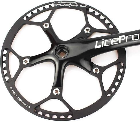 CYSKY Single Speed Crankset Set 60T 170mm Crankarms 130 BCD Fixie Crankset for Single Speed Bike, Fixed Gear Bicycle, Track Road Bike (Square Taper, Black) in Saudi Arabia