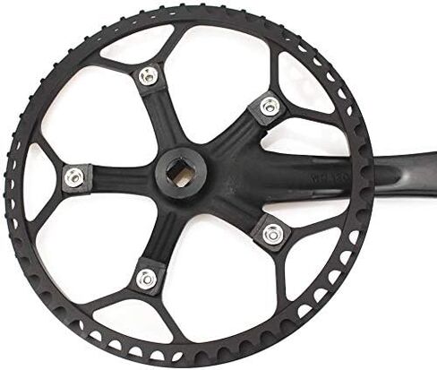 CYSKY Single Speed Crankset Set 60T 170mm Crankarms 130 BCD Fixie Crankset for Single Speed Bike, Fixed Gear Bicycle, Track Road Bike (Square Taper, Black) in Saudi Arabia