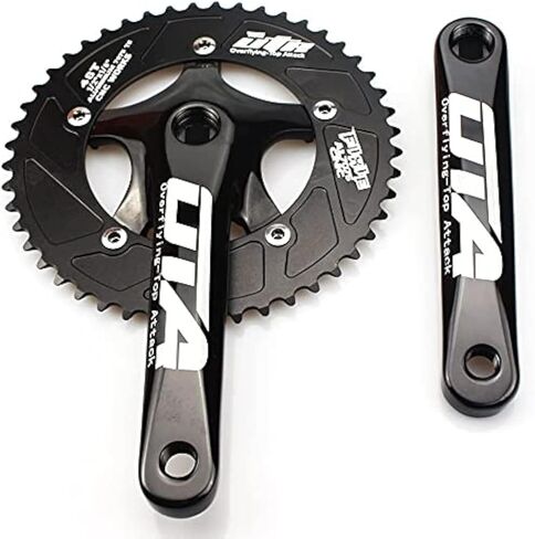 CYSKY Single Speed Crankset Set 60T 170mm Crankarms 130 BCD Fixie Crankset for Single Speed Bike, Fixed Gear Bicycle, Track Road Bike (Square Taper, Black) in Saudi Arabia