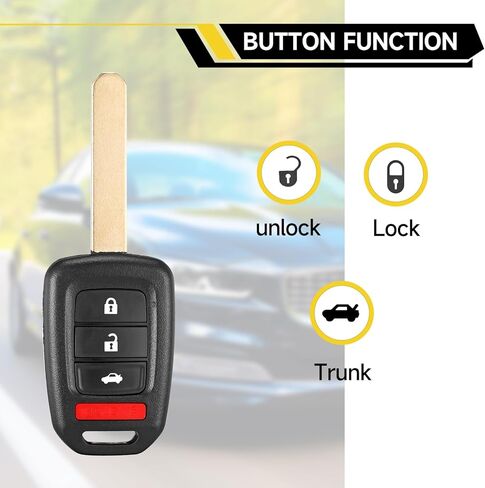 Key Fob Replacement Fits for Honda Civic 2016 2017 2018 2019 2020 Honda Accord 2016-2017 Proximity Keyless Entry Remote Control 433 Mhz MLBHLIK6-1TA 35118-T2A-A60 in Saudi Arabia