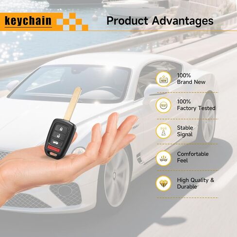 Key Fob Replacement Fits for Honda Civic 2016 2017 2018 2019 2020 Honda Accord 2016-2017 Proximity Keyless Entry Remote Control 433 Mhz MLBHLIK6-1TA 35118-T2A-A60 in Saudi Arabia