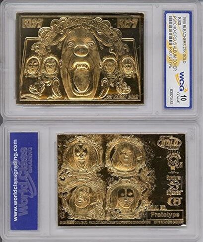 غلاف ألبوم KISS PSYCHO CIRCUS 23KT Gold Card Gene Simmons - متدرج GEM MINT 10 in Saudi Arabia