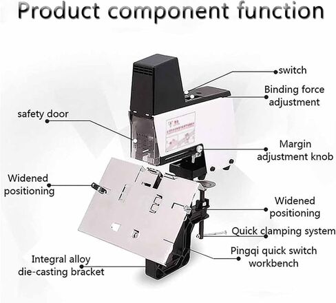 Saddle Stitching Machine, Electric Stapler, Automatic, Fast and Heavy Duty, Flat Stitching/Saddle Stitching, Suitable for Office Use in Kuwait
