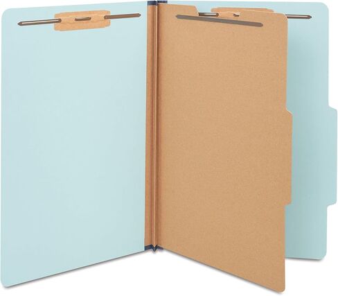 مجلد تصنيف Staples Pressboard، مقسم واحد، توسيع 1.75 بوصة، حجم قانوني، أزرق فاتح، 40/كرتون (ST614433/6144VS) in Saudi Arabia