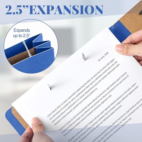 18 Pcs Classification Folders Legal Size Bulk 1 Divider Pressboard File Folder with Expansion 2 Prongs Fastener Heavy Duty Office File Organizer for School Hospitals Home (Dark Blue) in Saudi Arabia
