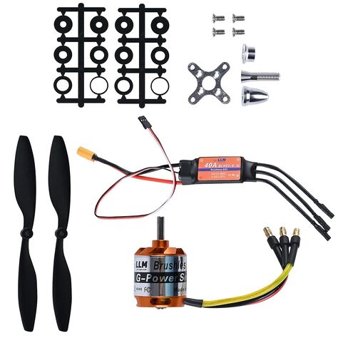 High Thrust RC Aircraft Kit，1100KV RC Brushless Motor D2836 with BLHeli_S 40A Brushless ESC 5V 3A UBEC，1045 2-Van Propeller CW CCW for RC Aircraft RC Plane Fixed Wing & Quadcopter Plane in Saudi Arabia