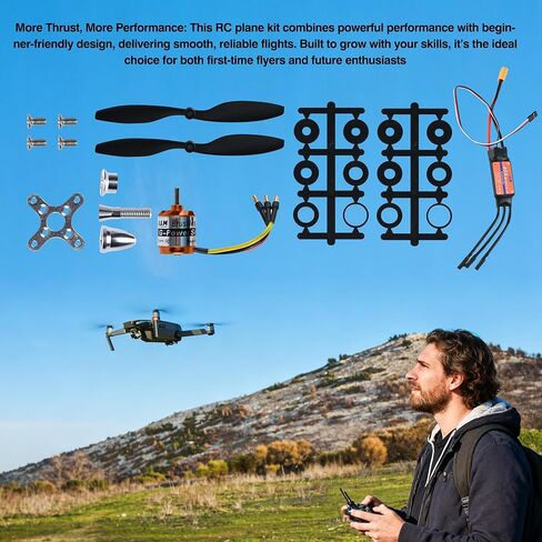 High Thrust RC Aircraft Kit，1100KV RC Brushless Motor D2836 with BLHeli_S 40A Brushless ESC 5V 3A UBEC，1045 2-Van Propeller CW CCW for RC Aircraft RC Plane Fixed Wing & Quadcopter Plane in Saudi Arabia
