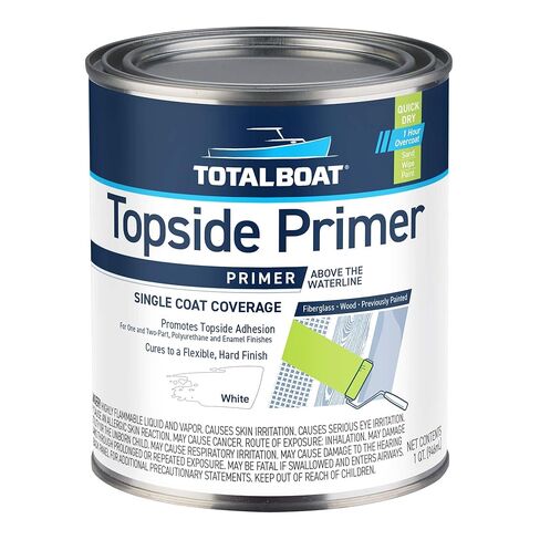 TotalBoat Marine Topside Boat Paint Primer for Fiberglass and Wood (Gray), 1 Gallon (Pack of 1) in Saudi Arabia