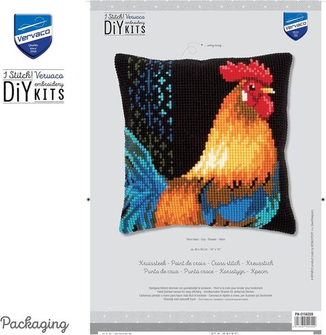 Vervaco Rooster Pillow Cover Needlepoint Kit in Saudi Arabia