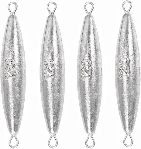 10 قطع من أوزان الصيد، غسالات الطوربيد المضمنة، مجموعة أوزان الصيد، أوزان الصيد، أوزان الصيد في المياه المالحة، أوزان حلقة مزدوجة - 1 أونصة (30 جم) in Kuwait