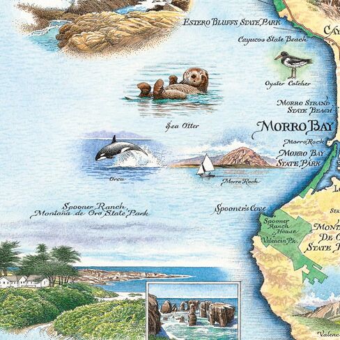 Central California Map Poster – 18x24 Vintage-Style Lithographic Print with Soy-Based Inks – Unique Gift for Travelers, Teachers, History Buffs – Made in USA Wall Art in Saudi Arabia