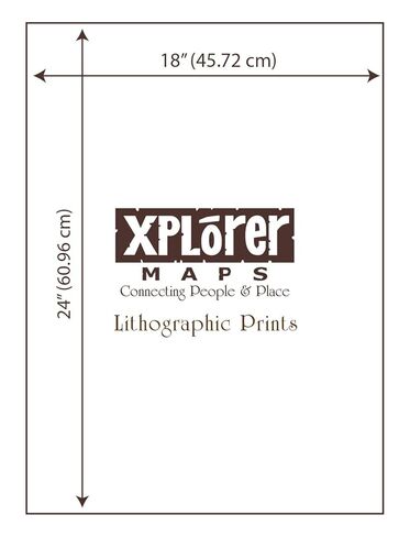 Central California Map Poster – 18x24 Vintage-Style Lithographic Print with Soy-Based Inks – Unique Gift for Travelers, Teachers, History Buffs – Made in USA Wall Art in Saudi Arabia