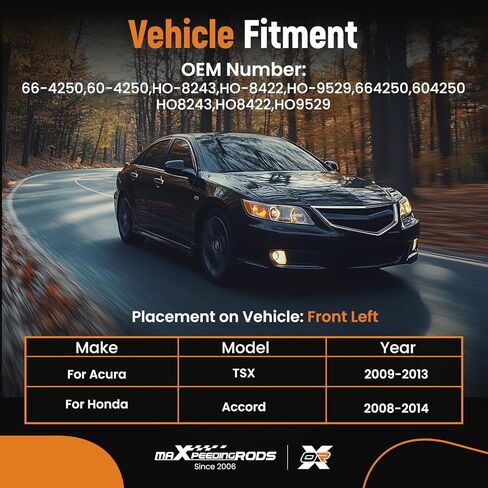 مجموعة عمود المحور CV من maxpeedingrods لهوندا أكورد 2008-2014، لـ Acura TSX 2.4L 2009-2013، لـ Civic 1.8L 2014، السائق الأمامي وجانب الركاب 66-4251 66-4250 in Saudi Arabia