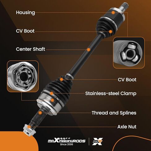 مجموعة عمود المحور CV من maxpeedingrods لهوندا أكورد 2008-2014، لـ Acura TSX 2.4L 2009-2013، لـ Civic 1.8L 2014، السائق الأمامي وجانب الركاب 66-4251 66-4250 in Saudi Arabia