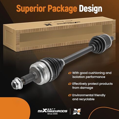 مجموعة عمود المحور CV من maxpeedingrods لهوندا أكورد 2008-2014، لـ Acura TSX 2.4L 2009-2013، لـ Civic 1.8L 2014، السائق الأمامي وجانب الركاب 66-4251 66-4250 in Saudi Arabia