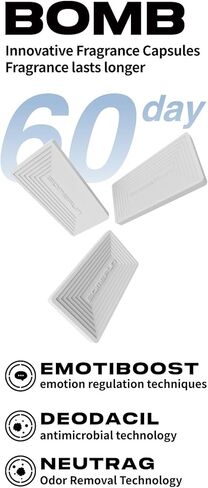 SOMEFUN Car Air Diffuser, Vent Clip, 3 Fragrance Tablets, Metallic, Sliding Cover, 30 Days (silver night) in Saudi Arabia