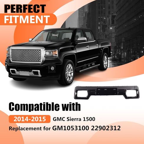 لوحة انزلاقية للمصد الأمامي JX RACING من الكروم متوافقة مع GMC Sierra 1500 2014 2015 Denali Style غطاء سفلي للحماية من البلاستيك بديل لـ 22902312 GM1053100 in Saudi Arabia