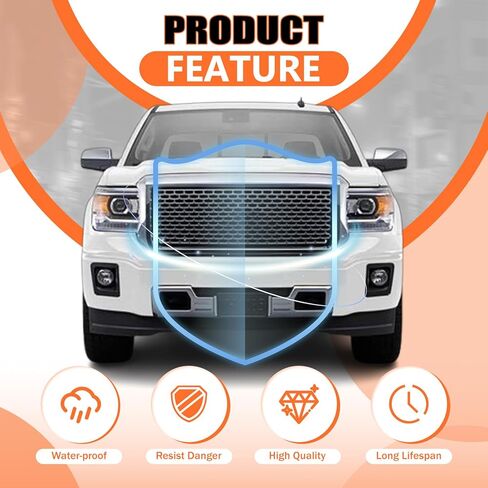 لوحة انزلاقية للمصد الأمامي JX RACING من الكروم متوافقة مع GMC Sierra 1500 2014 2015 Denali Style غطاء سفلي للحماية من البلاستيك بديل لـ 22902312 GM1053100 in Saudi Arabia
