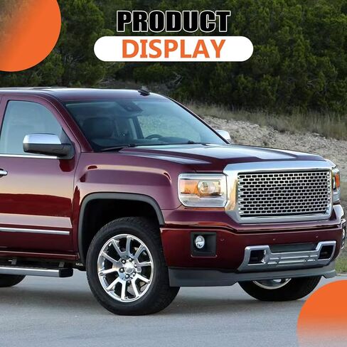 لوحة انزلاقية للمصد الأمامي JX RACING من الكروم متوافقة مع GMC Sierra 1500 2014 2015 Denali Style غطاء سفلي للحماية من البلاستيك بديل لـ 22902312 GM1053100 in Saudi Arabia
