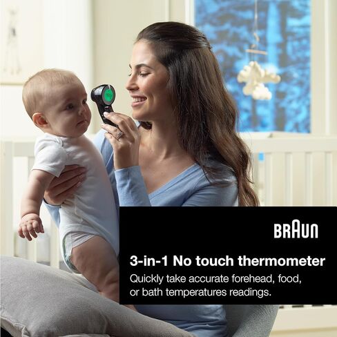 Braun No Touch and Forehead Thermometer - Touchless Thermometer for Adults, Babies, Toddlers and Kids – Fast, Reliable, and Accurate Results in Saudi Arabia