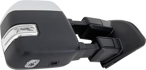 Garage-Pro Passenger Side Power Heated Towing Mirror for Ford F-250 F-350 Super Duty F-450 2020-2022, Side Mirror Replacement, Power Fold, Signal Light, Blind Spot Monitor, Puddle Lamp, Chrome in Saudi Arabia