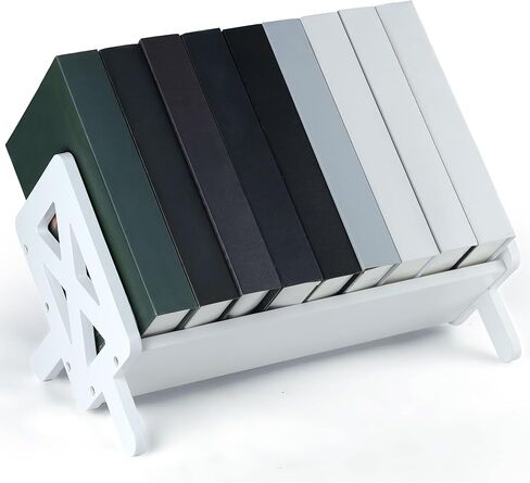 Bunkal Bamboo Desktop Bookshelf – Tilted Tabletop Bookshelf Organizer for Cookbooks, CDs, Magazines, Portable, Small Bookrack for Home, Dorm, or Office,15.75" x 8.86" x 9.17" in Saudi Arabia