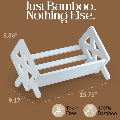 Bunkal Bamboo Desktop Bookshelf – Tilted Tabletop Bookshelf Organizer for Cookbooks, CDs, Magazines, Portable, Small Bookrack for Home, Dorm, or Office,15.75" x 8.86" x 9.17" in Saudi Arabia