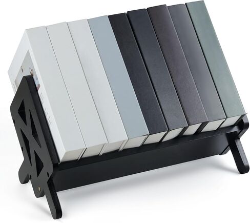 رف كتب سطح المكتب من الخيزران من Bunkal - منظم رف كتب على سطح الطاولة مائل لكتب الطبخ والأقراص المضغوطة والمجلات والمحمولة وحامل كتب صغير للمنزل أو النوم أو المكتب، 15.75 بوصة × 8.86 بوصة × 9.17 بوصة in Kuwait