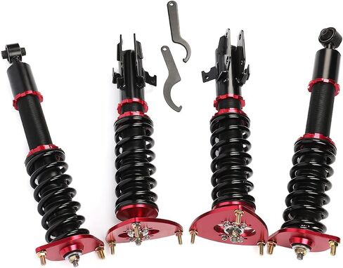 طقم تعليق Coilovers مناسب لسوبارو لـ Impreza 2008-2014، لسوبارو لـ WRX 2012-2014 كويلفرز الدعامات، طقم خفض الارتفاع قابل للتعديل، أحمر in Kuwait