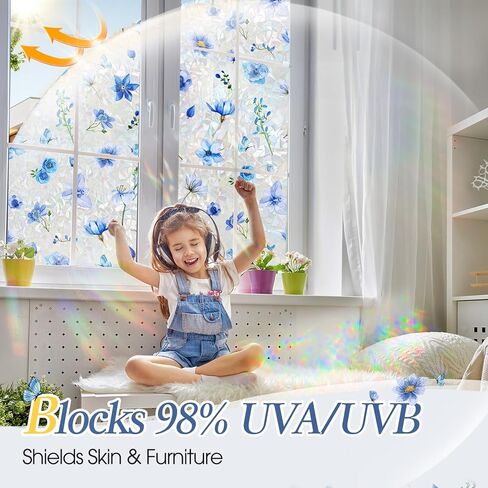 Coavas Window Privacy Film Frosted Glass Window Clings Bathroom Frosting Window Stickers Decorative Heat UV Blocking Window Coverings Static Cling for Glass Windows No Adhesive (Black,11.8x78.7 inch) in Kuwait