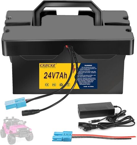 24V Lithium Battery for Kids Ride-On Cars & Toys,24v Battery for Ride on Toys with 2A Fast Charger,Compatible with Dynacraft Realtree 24 UTVs (24V7AH) in Saudi Arabia