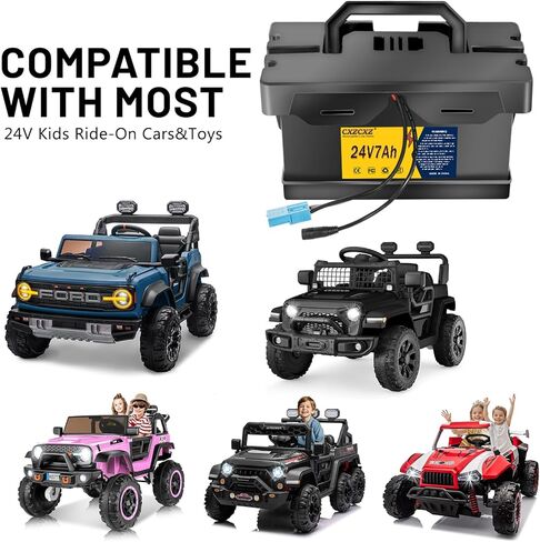 24V Lithium Battery for Kids Ride-On Cars & Toys,24v Battery for Ride on Toys with 2A Fast Charger,Compatible with Dynacraft Realtree 24 UTVs (24V7AH) in Saudi Arabia