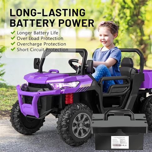 24V Lithium Battery for Kids Ride-On Cars & Toys,24v Battery for Ride on Toys with 2A Fast Charger,Compatible with Dynacraft Realtree 24 UTVs (24V7AH) in Saudi Arabia