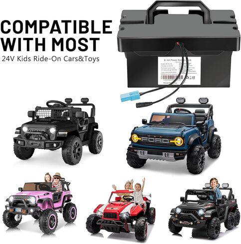 24V Lithium Battery for Kids Ride-On Cars & Toys,24v Battery for Ride on Toys with 2A Fast Charger,Compatible with Dynacraft Realtree 24 UTVs (24V7AH) in Saudi Arabia