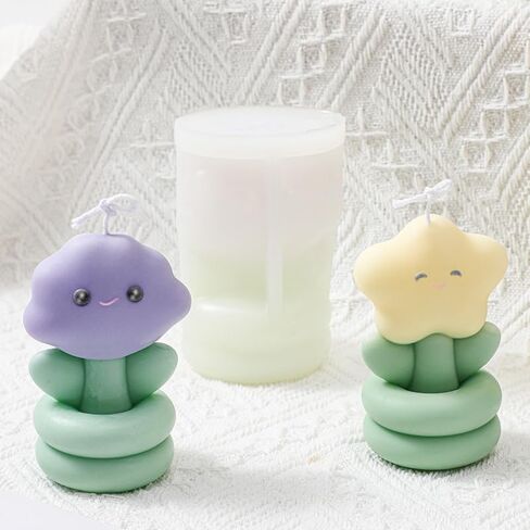 Silicone Candle Mold 2 Pack Candle Making Moulds DIY for Home Decor in Saudi Arabia