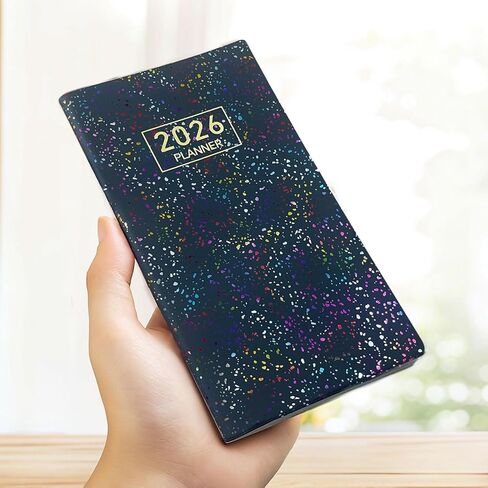 2026 ،A6 Daily Planner - Ultra-Compact Pocket Calendar (يناير 2026 - ديسمبر 2026) ،غطاء رفيع ،محفظة/جيب ،وردي in Saudi Arabia