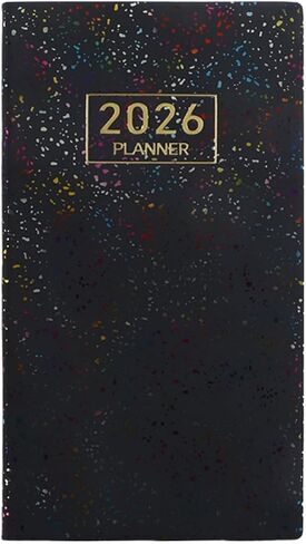 2026 ،A6 Daily Planner - Ultra-Compact Pocket Calendar (يناير 2026 - ديسمبر 2026) ،غطاء رفيع ،محفظة/جيب ،وردي in Saudi Arabia