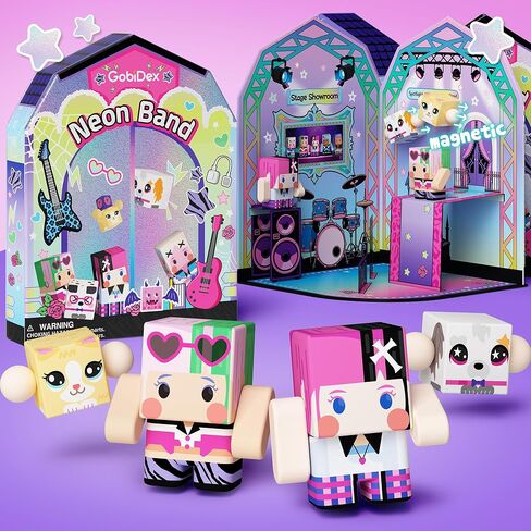 GobiDex Magnetic Doll House Playset for Girls, STEM Toddler Toys with 4 Scenes, Figures, Pets & Stickers – Great Birthday Gift for Kids Pretend Play in Saudi Arabia