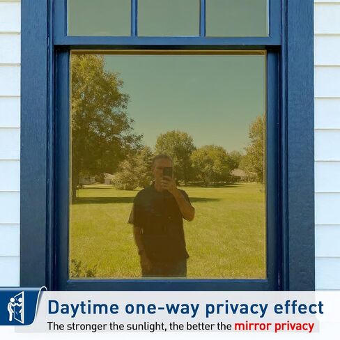 Coavas One Way Window Privacy Film, Window Tint for Home, Reflective Mirror Glass Window Coverings Heat UV Blocking See Out Not in, Black, 17.5 in X 6.5 Feet in Kuwait