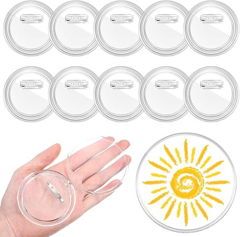 10 DIY Button Making Kit for Crafts, 58mm Clear Badge Supplies for Creative Projects in Saudi Arabia