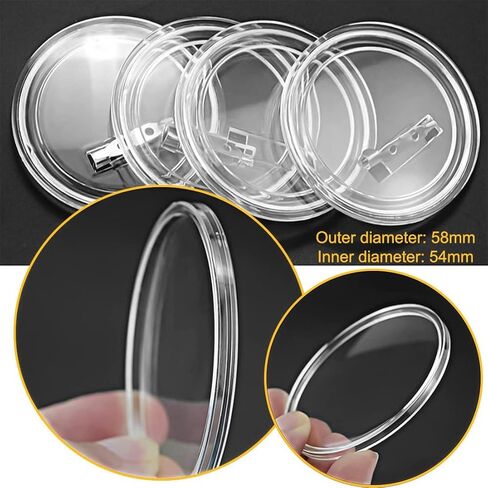 10 DIY Button Making Kit for Crafts, 58mm Clear Badge Supplies for Creative Projects in Saudi Arabia