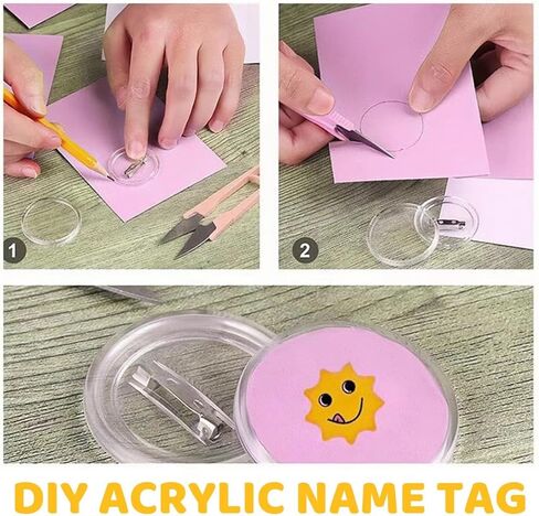 10 DIY Button Making Kit for Crafts, 58mm Clear Badge Supplies for Creative Projects in Saudi Arabia