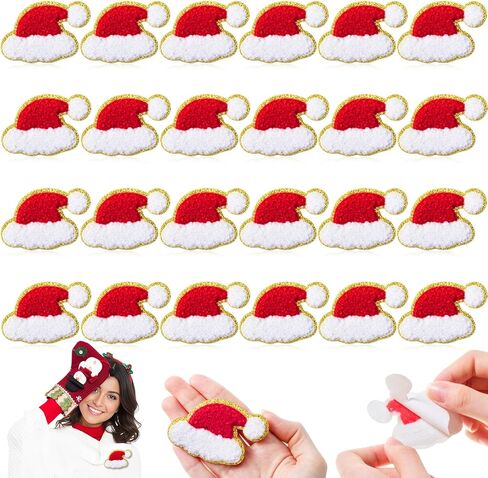 24 Pcs Pink Red Heart Patches Self Adhesive Heart Patches for Clothing DIY Decorative Accessories for Mother's Day Mom Women Clothes Backpacks Jackets Hats Bags Clothes Wedding Party Decor in Kuwait