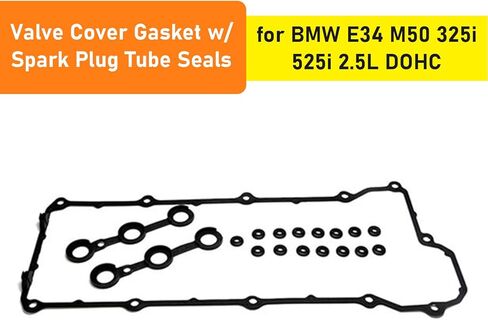 Areyourshop غطاء الصمام طوقا ث/شرارة أنبوب الأختام لسيارات BMW 325i E36 M50B25 2.5L L6 DOHC 10/1992-1995 11121437395, 11120034107 in Kuwait
