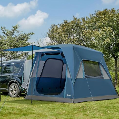 PORTAL 5 Person SUV Tent with Porch for Camping, Spacious Car Trunk Tent for Travel Camp Outdoor Tailgate, Water Resistant and Windproof in Kuwait