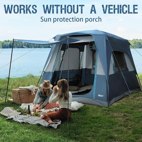 PORTAL 5 Person SUV Tent with Porch for Camping, Spacious Car Trunk Tent for Travel Camp Outdoor Tailgate, Water Resistant and Windproof in Kuwait