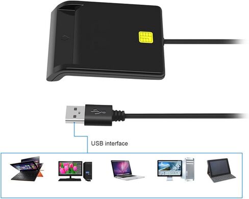 USB Intelligent Card Reader Adapter Connector Card Reader For Phone Tablet Online Identification Card Cloner in Saudi Arabia
